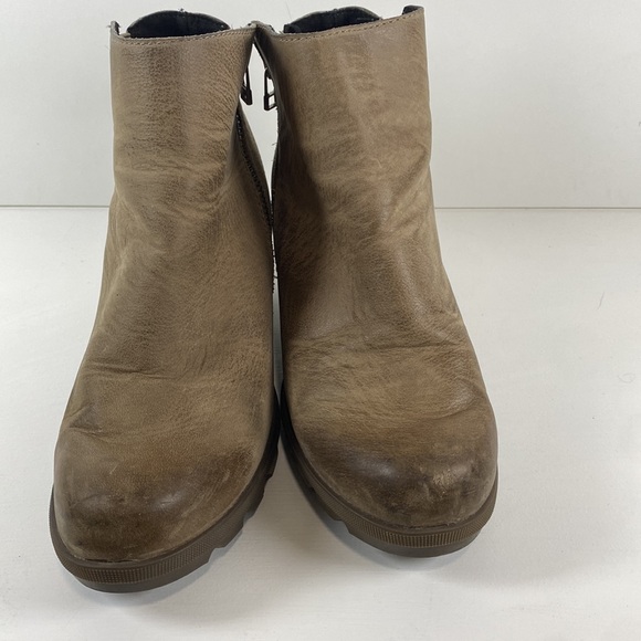 Sorel Joan of Arctic wedge II zip side booties tan leather - Picture 3 of 9